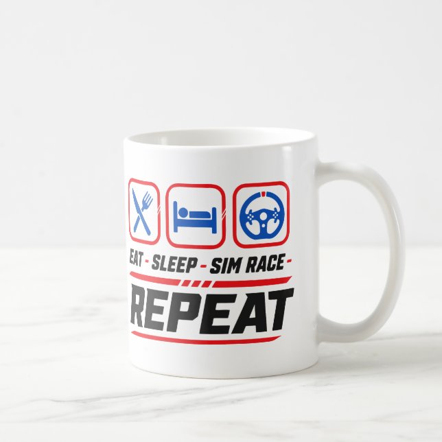 Mug Manger dormir sim course répéter pour les fans de  (Droite)