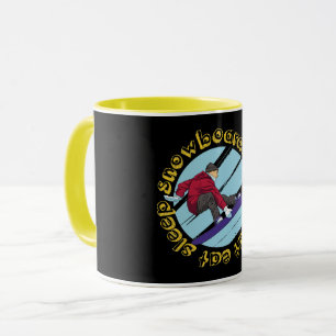 Mug Manger Dormir Snowboard Répéter – Citation de Snow