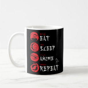 Mug Manger Sleep Anime Répéter Japonais Ga Anime Otaku