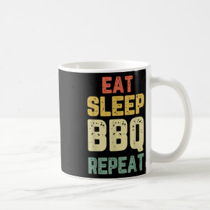 Mug Manger Sleep Bbq Répéter Barbecue Barbecue Vintage