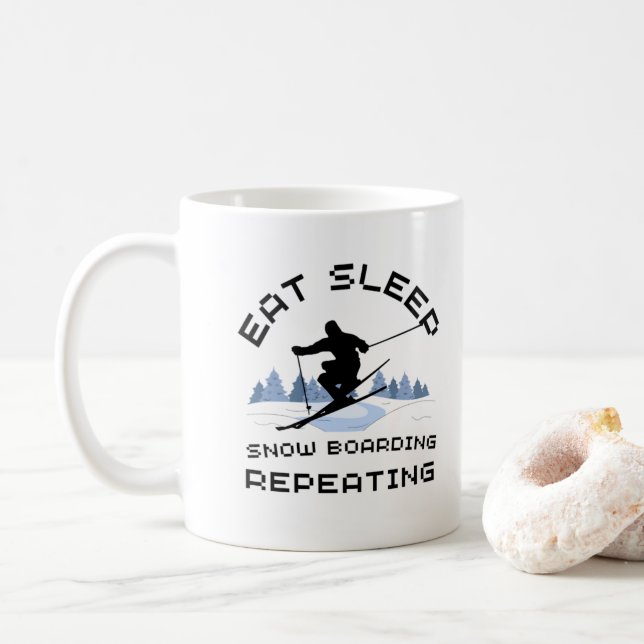 Mug Manger Sleep Snowboard Répéter (Avec donut)
