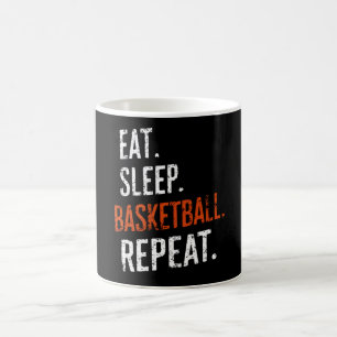 Mug Manger Sommeil Basket-ball Répéter Rétro Vintage