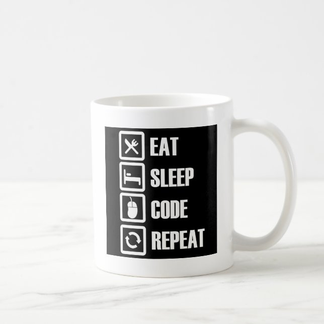 Mug - manger-sommeil-code-répétition (Droite)