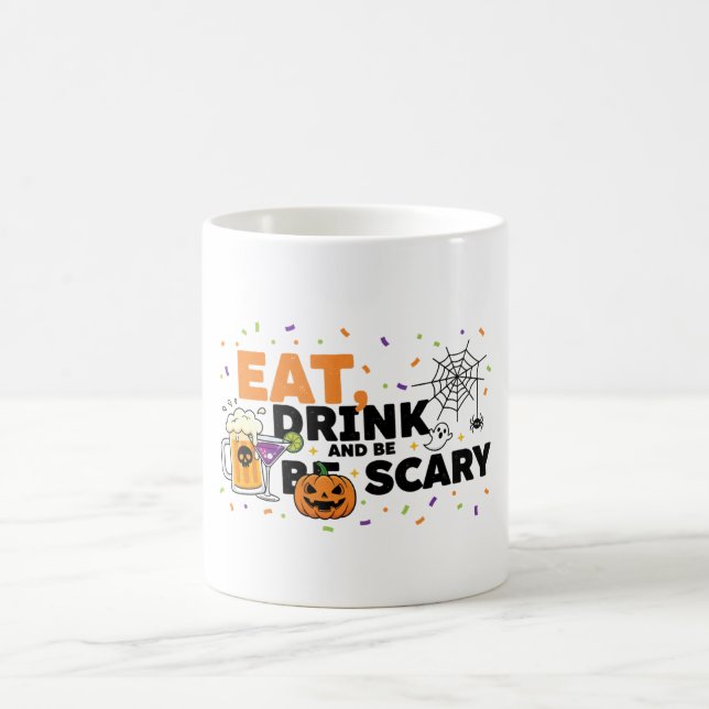 Mug Mangez Boire & Soyez Effrayant Halloween Funny Par (Centre)