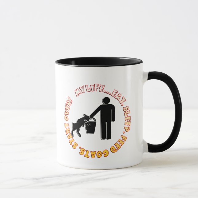 MUG MANGEZ, DORMEZ, ALIMENTEZ LES CHÈVRES, COMMENCEZ (Droite)