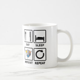 Mug Mangez, dormez, imprimez, répétez la muqueuse