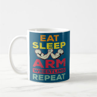 Mug Mangez le bras de veille lutte Répétez le lutteur 