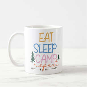 Mug Mangez le camp de sommeil Répéter drôle