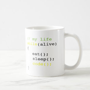 Mug Mangez le code de sommeil
