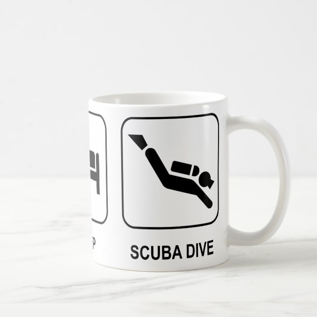 Mug Mangez le piqué de scaphandre de sommeil (Droite)