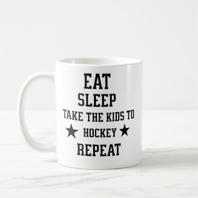 Mug Mangez le sommeil Prenez les enfants à Hockey Répé (Gauche)