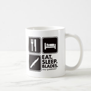 Mug Mangez les lames de sommeil - noir
