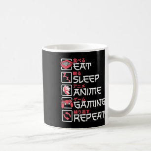 Mug Mangez Sleep Anime Jeu Répéter Otaku Gamer Japonai