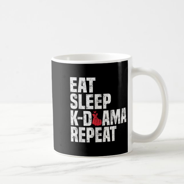 Mug Mangez Sleep Kdrama Répéter Funny Koreanovela Coré (Droite)
