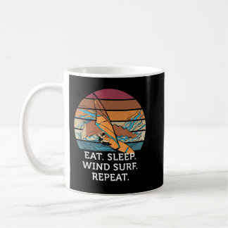 Mug Mangez Sleep Windsurf Répéter Retro Vintage Sunset