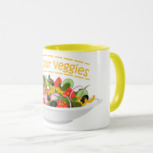 Mug Mangez vos Légumes Citer salade fraîche mélange bo