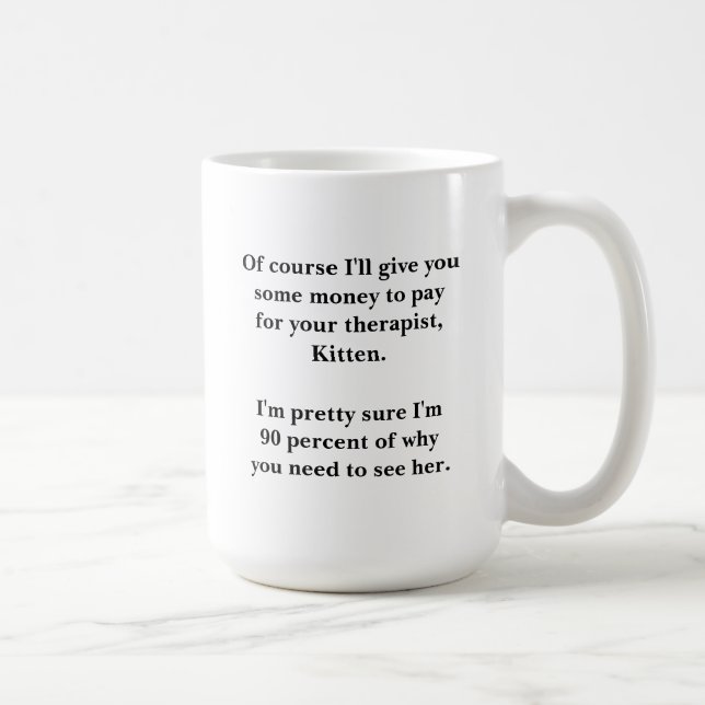 Mug Mangue inappropriée pour le papa-thérapeute (grand (Droite)