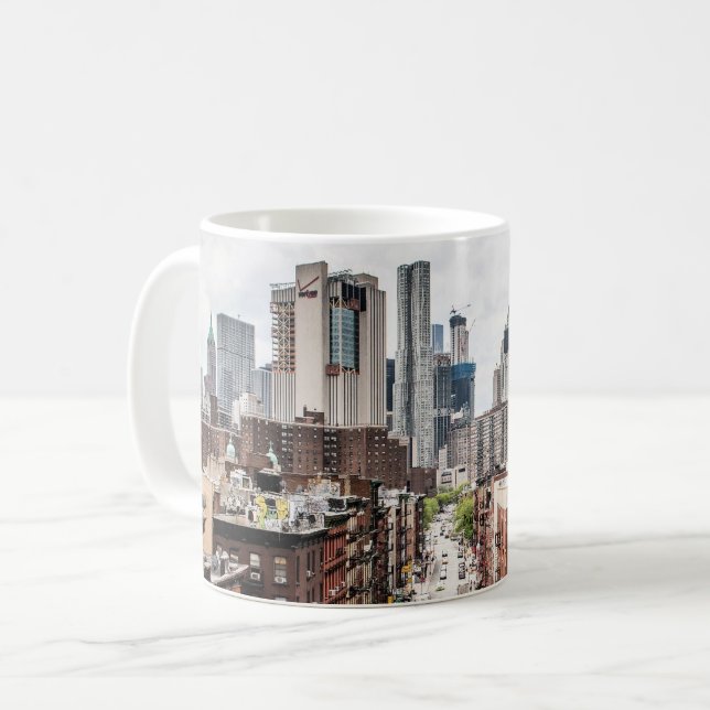 Mug Manhattan, New York, photo du paysage urbain (Devant gauche)