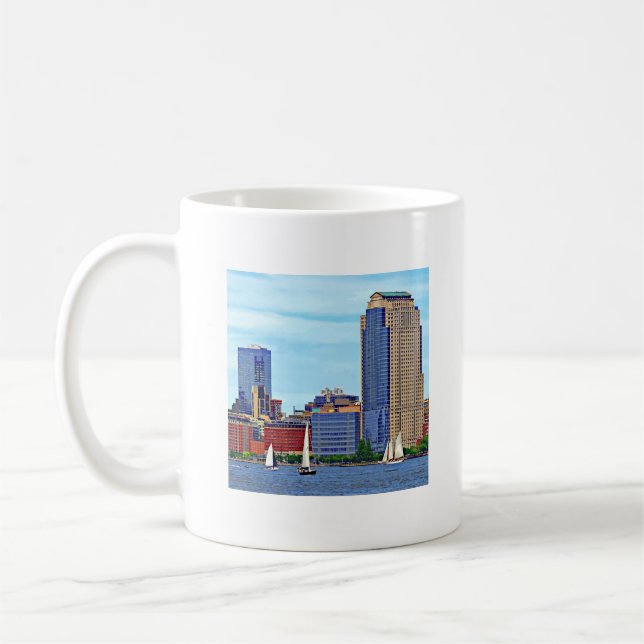Mug Manhattan NY - Trois Bateaux De Manhattan Skyline (Gauche)