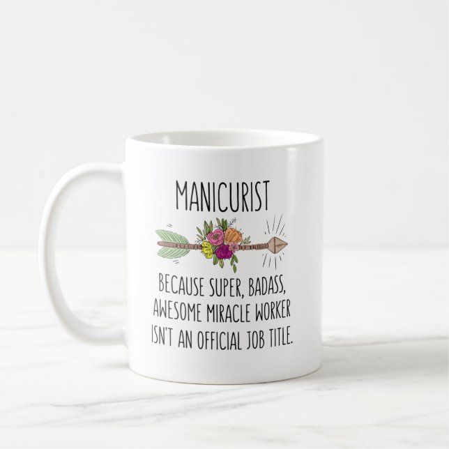 Mug Manicuriste Nail Technicien Idée cadeau (Gauche)