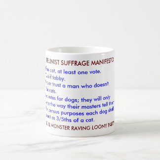 MUG MANIFESTE DE SUFFRAGE DE FELINIST