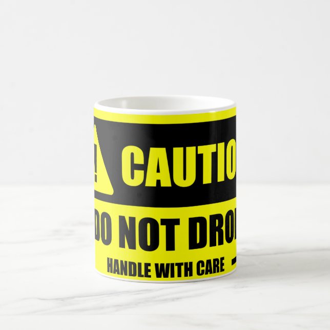 Mug Manipulez avec soin - précaution ! Ne laissez pas (Centre)