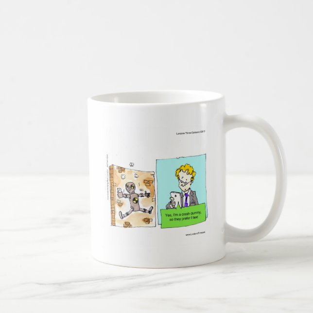 Mug Mannequin de Texte Drôle de Crash (Droite)
