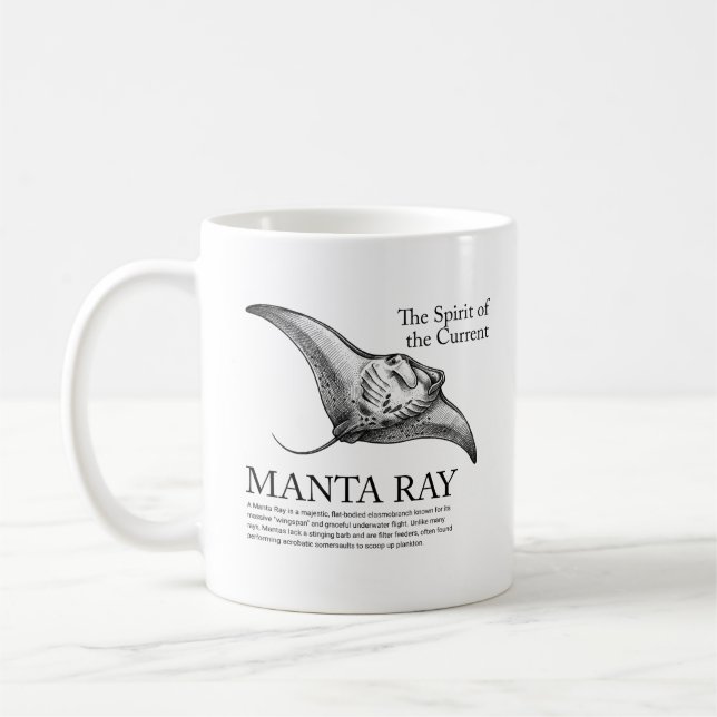 Mug Manta Ray - L'esprit du courant vintage  (Gauche)