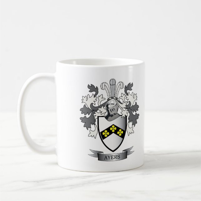 Mug Manteau de crête de famille d'Ayers des bras (Gauche)