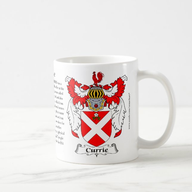 Mug Manteau de famille de Currie des bras (Droite)