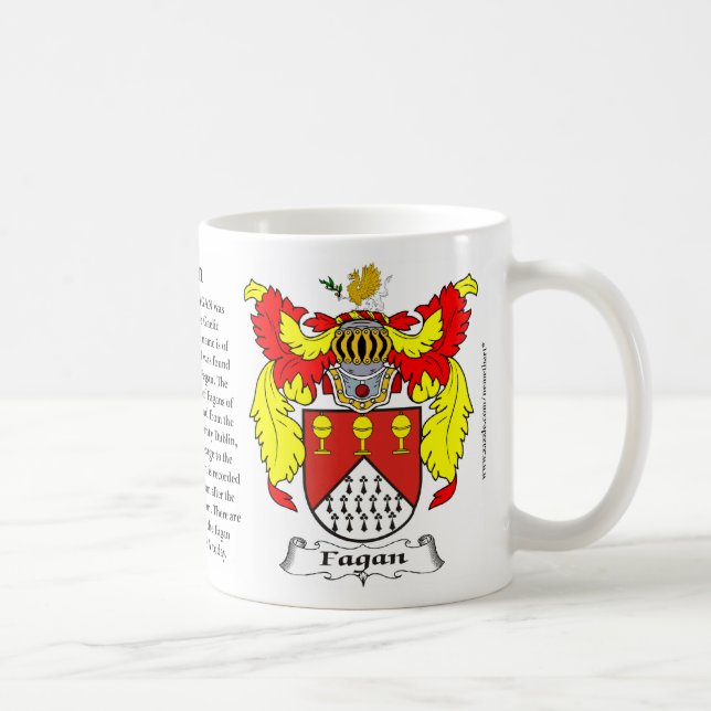 Mug Manteau de famille de Fagan des bras (Droite)