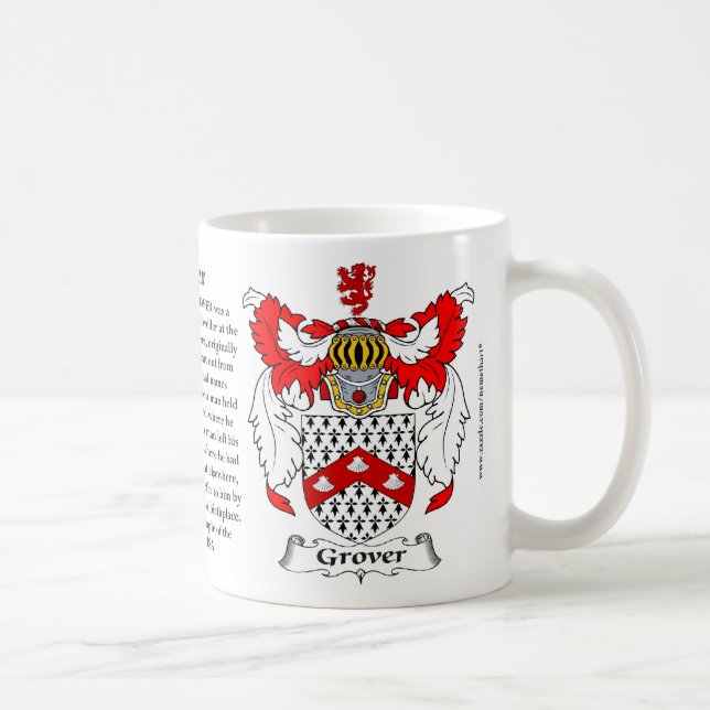 Mug Manteau de famille de Grover des bras (Droite)