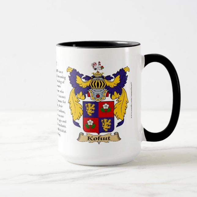 Mug Manteau de famille de Kohut des bras (Angleterre) (Droite)