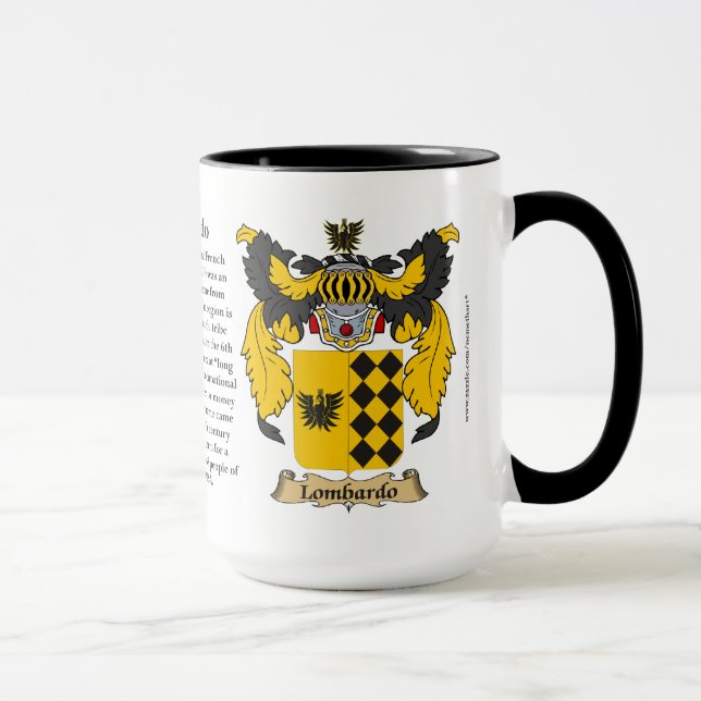 Mug Manteau de famille de Lombardo des bras (Droite)