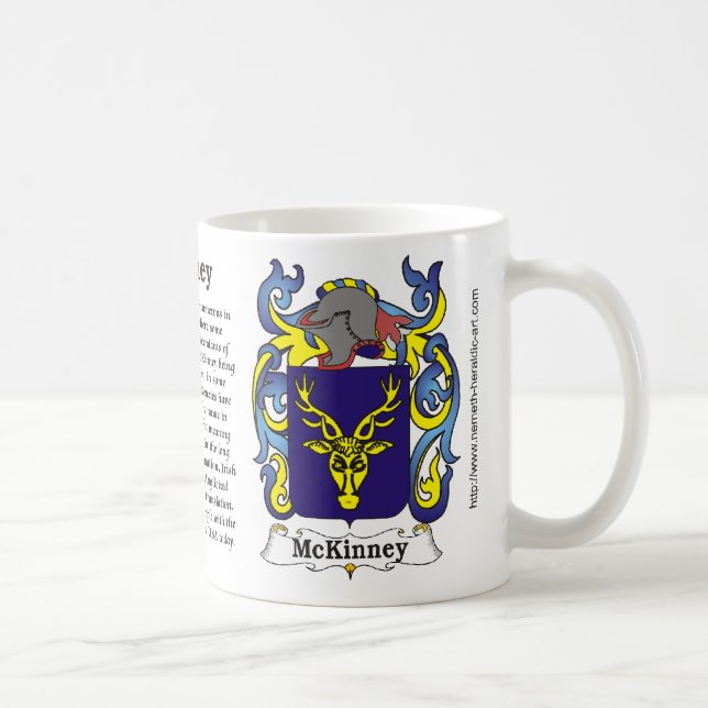 Mug Manteau de famille de McKinney des bras sur une (Droite)