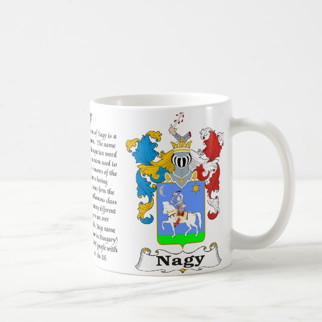 Mug Manteau de famille de Nagy des bras hongrois une (Droite)