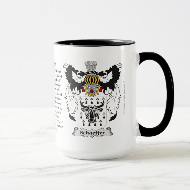 Mug Manteau de famille de Schaeffer des bras (Droite)