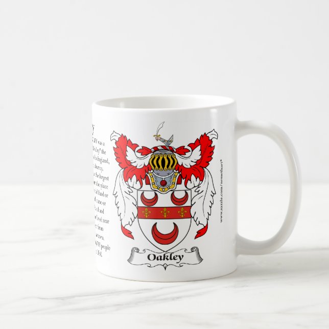 Mug Manteau de famille d'Oakley des bras (Droite)