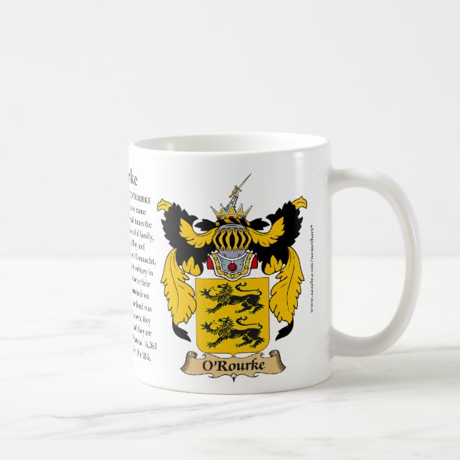 Mug Manteau de famille d'O'Rourke des bras (Droite)