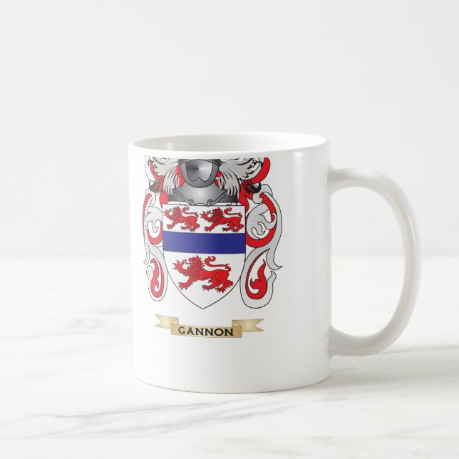 Mug Manteau de Gannon des bras (crête de famille) (Droite)