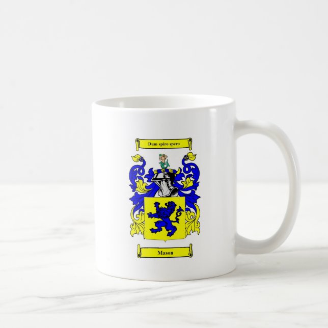 Mug Manteau de maçon des bras (anglais) (Droite)