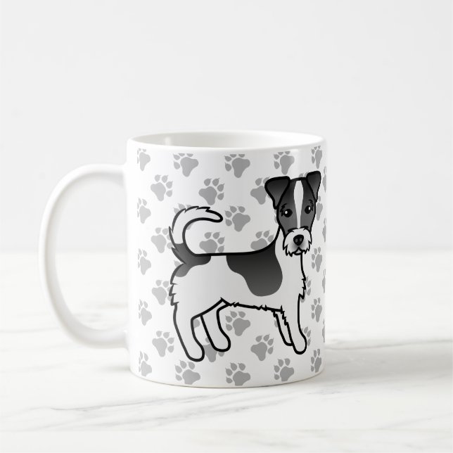 Mug Manteau rond noir et blanc Jack Russell Terrier Ch (Gauche)