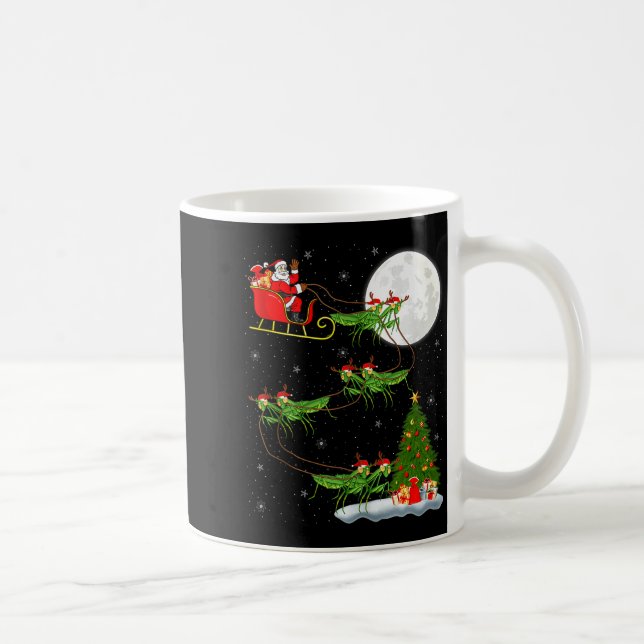 Mug Mantis Insect Santa Sleigh Flying Funny Magical Ch (Droite)