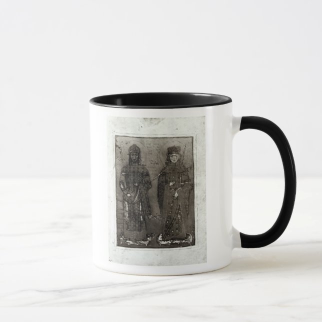Mug Manuel I Comnenus et impératrice Maria d'Antioch (Droite)