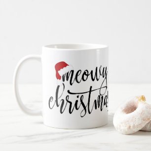 Mug Manuscrit manuscrit de Noël de Meowy (avec la