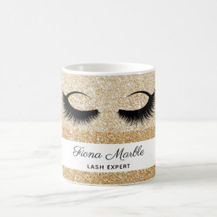 Mug Maquillage artiste gel extension yeux or parties s