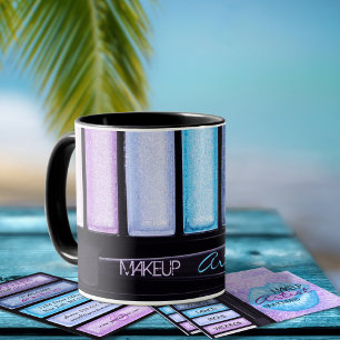 Mug Maquillage Artiste Violet Bleu Eyeshadow