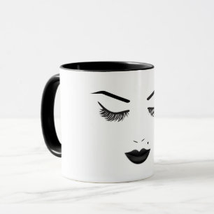 Mug Maquillage Black Lips Visage Sourcils Lèvres Glam