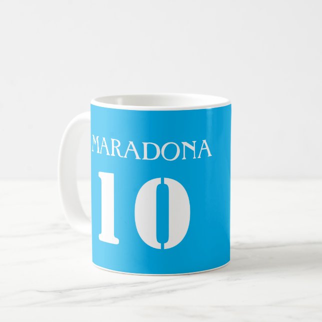 MUG MARADONA 10 / NAPOLI JERSEY AUTOGRAPHIE IMPRIMÉE M (Devant gauche)