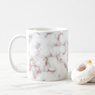 Mug Marbre blanc Carrara Rose Parties scintillant or T